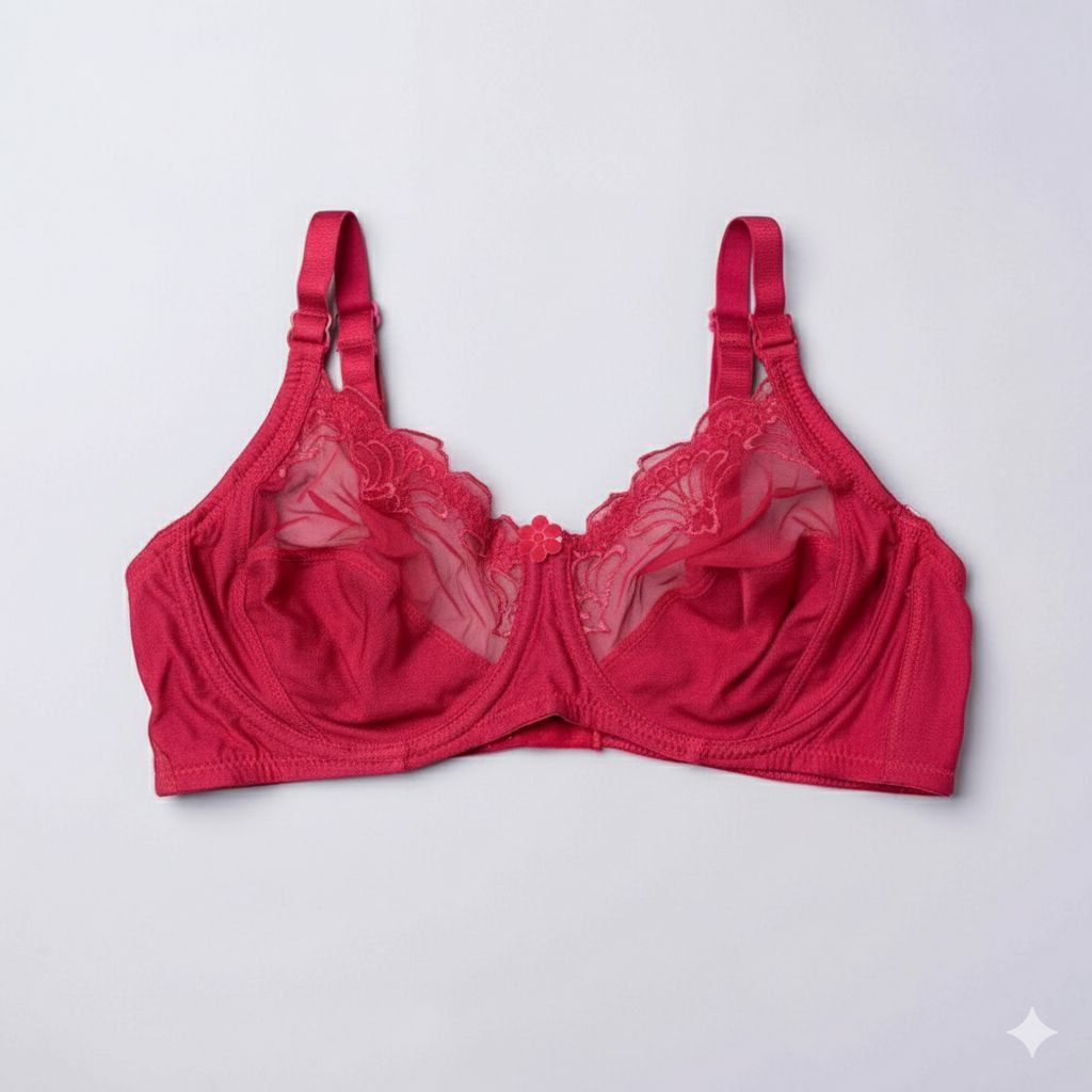 #218 -Premium Perlon Underwired Unpadded Lace Bra