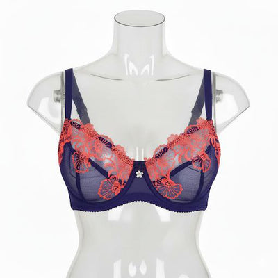 #205 - Sheer Embroidered Underwired Unlined Bra