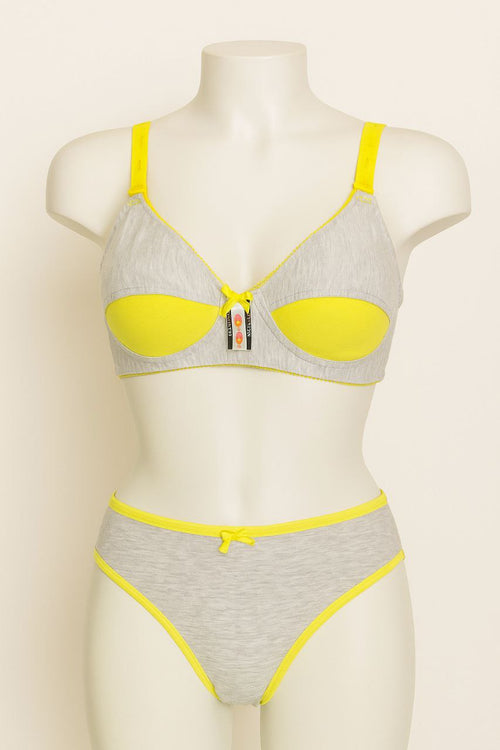 #308 - Cotton Wire-Free Non-Padded Bra Set