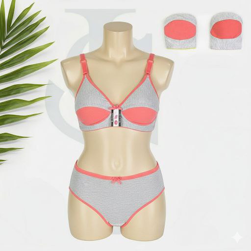 #308 - Cotton Wire-Free Non-Padded Bra Set