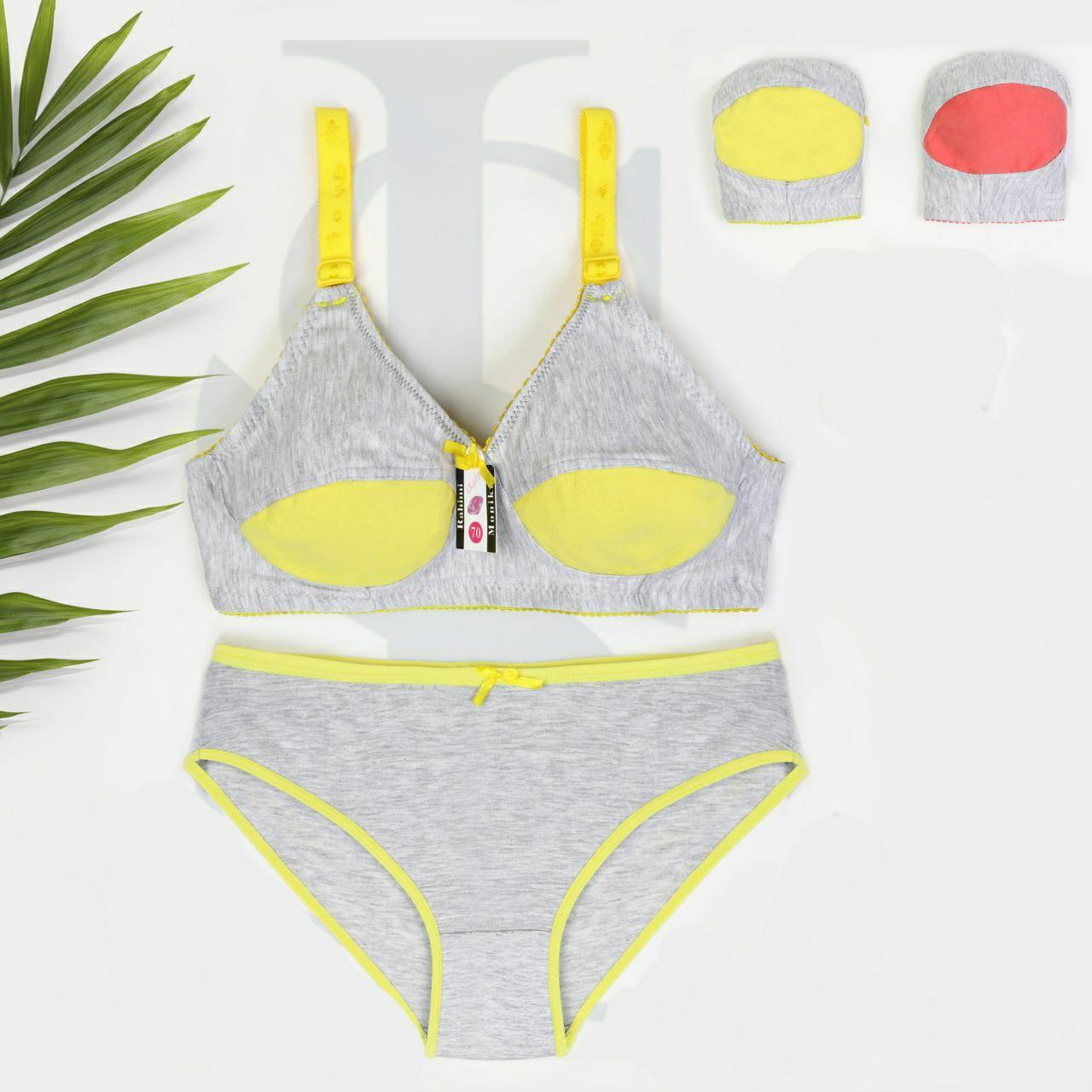 #308 - Cotton Wire-Free Non-Padded Bra Set
