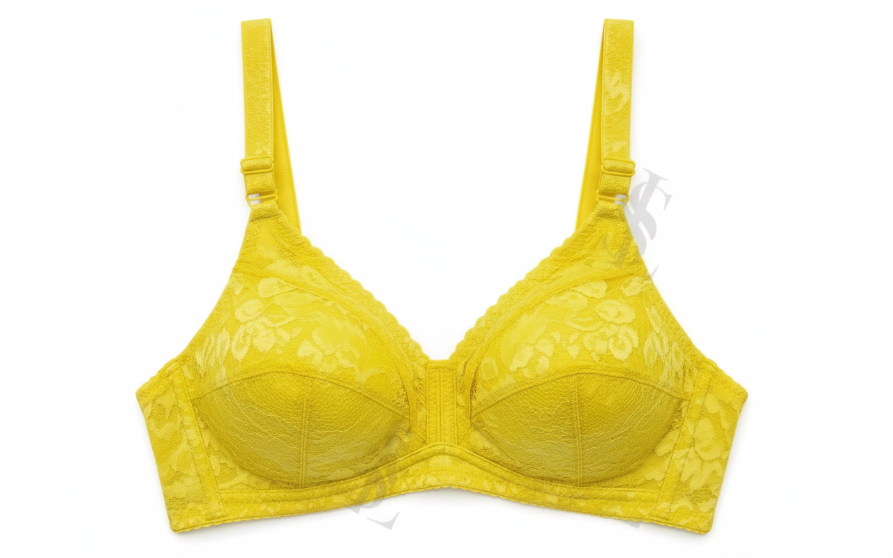 Clean yellow lace bra