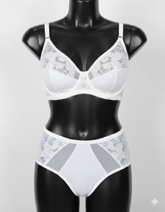 #311 - Lace Underwired Soft Cup Lingerie Set