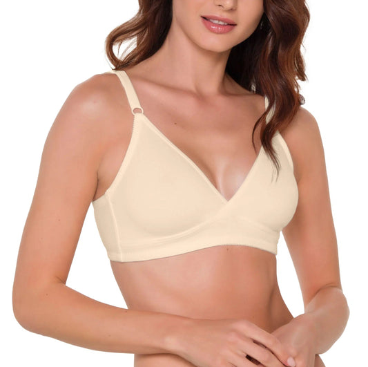 #113-  Wire-Free Cotton Bra Without Padding