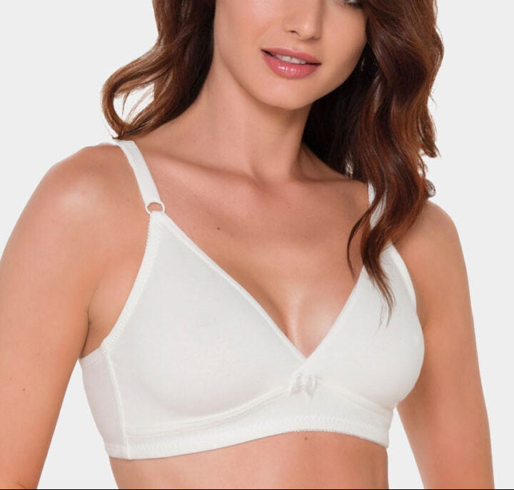 #113-  Wire-Free Cotton Bra Without Padding