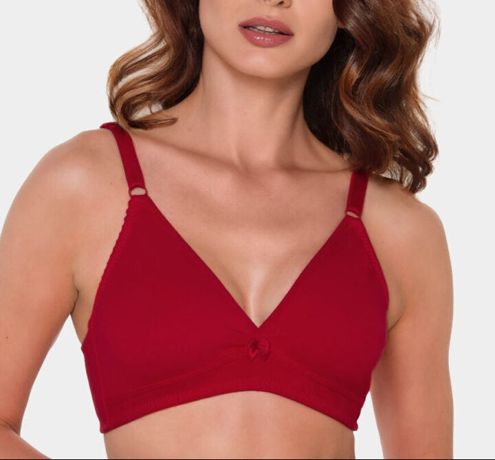 #113-  Wire-Free Cotton Bra Without Padding