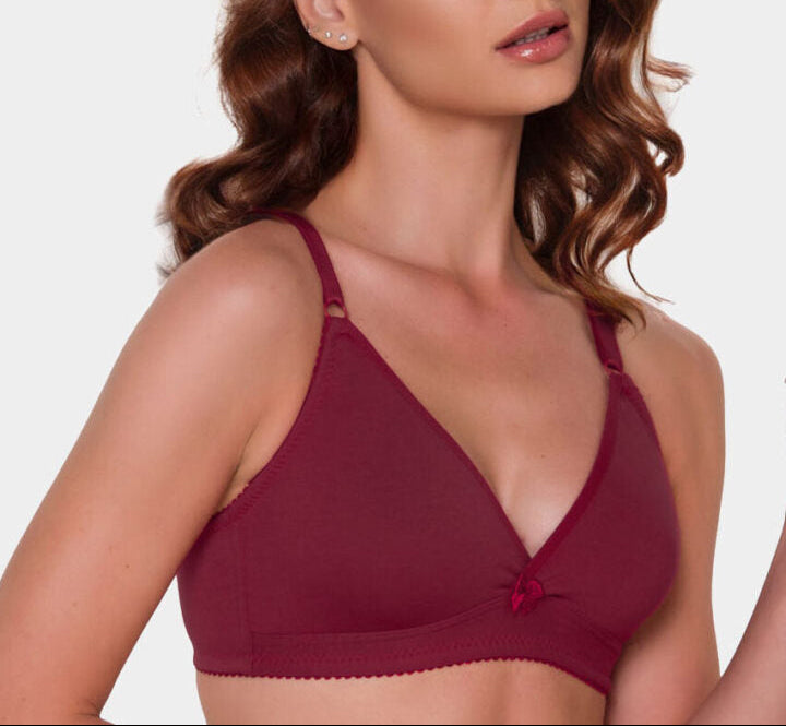 #113-  Wire-Free Cotton Bra Without Padding