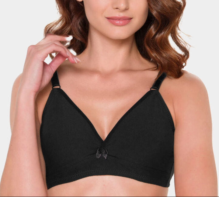 #113-  Wire-Free Cotton Bra Without Padding