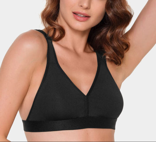 #114-Unpadded Wire-Free Microfabric Sporty Chic Bra