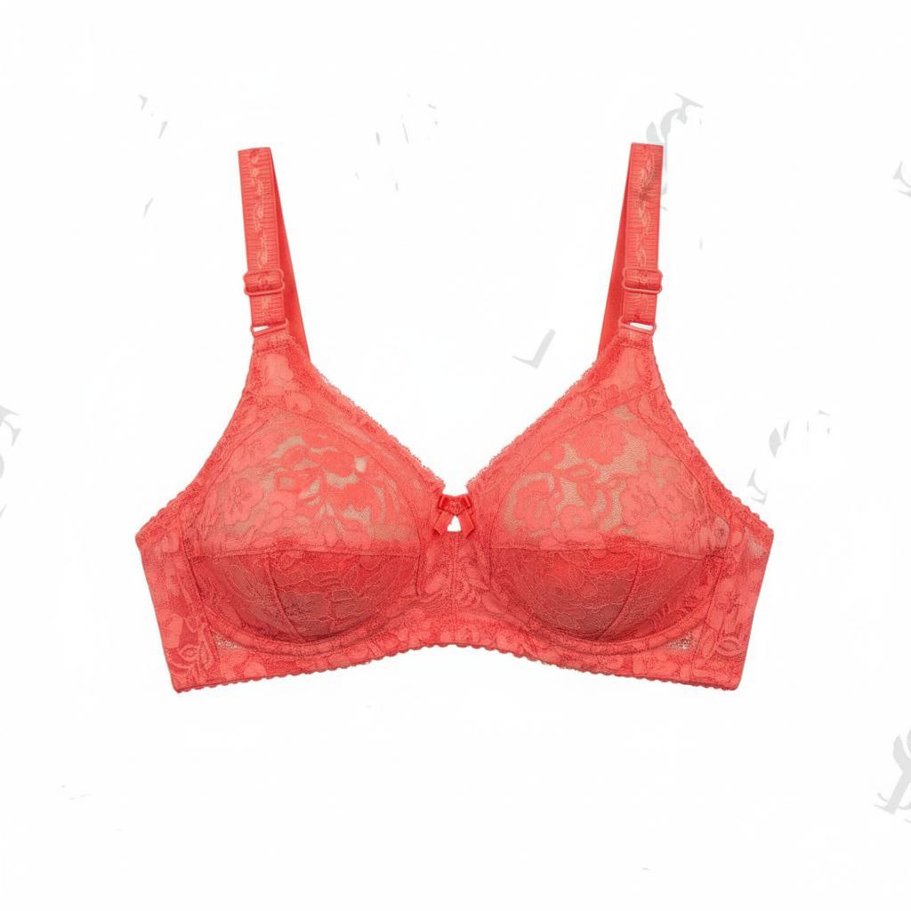 #109 - Wire-Free  Non-Padded Lined Cup Lace Bra