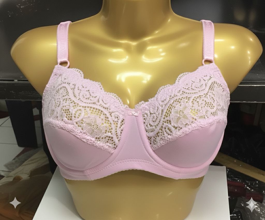 #213-  Primum Cotton Lycra Lace Under-Wired Non-Padded Bra