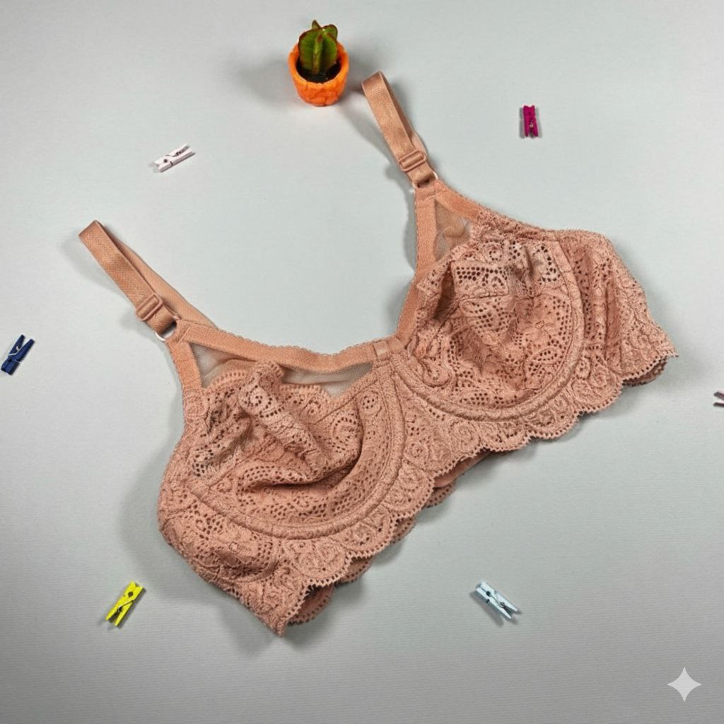 #209 - Underwired Sheer Lace Trim Bra