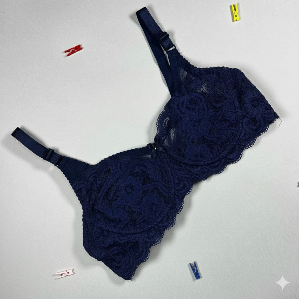 #209 - Underwired Sheer Lace Trim Bra