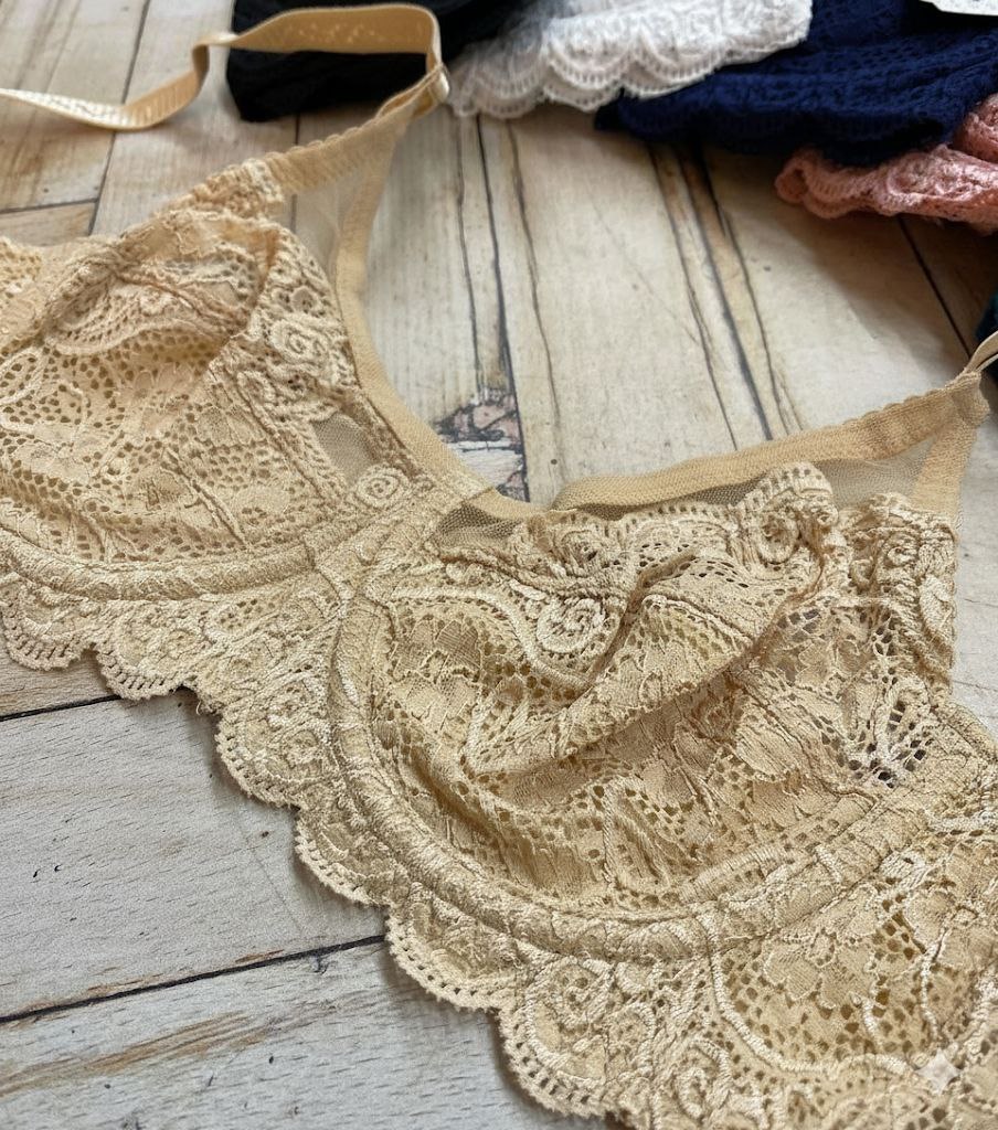 #209 - Underwired Sheer Lace Trim Bra