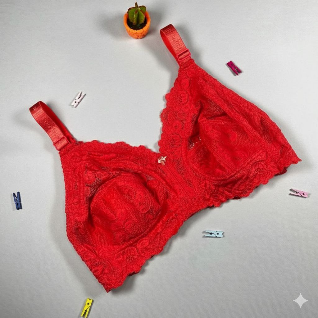 #123 - Premium Lace Bra Wire-Free Non-Padded