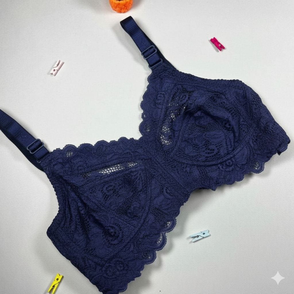 #123 - Premium Lace Bra Wire-Free Non-Padded