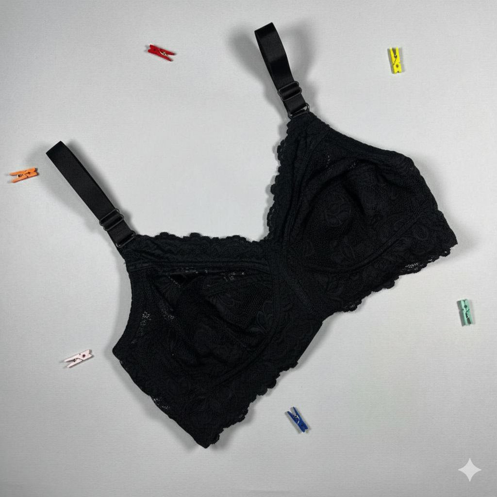 #123 - Premium Lace Bra Wire-Free Non-Padded