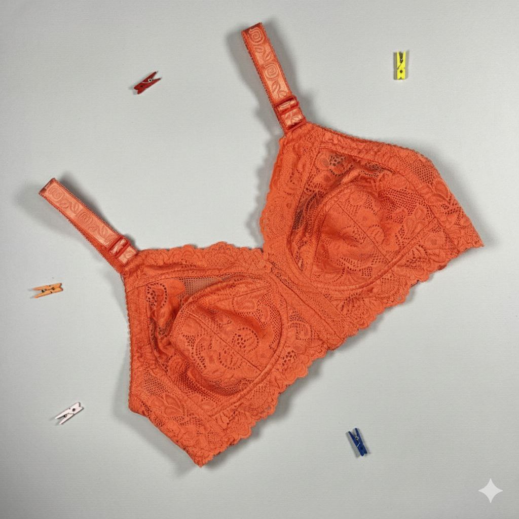 #123 - Premium Lace Bra Wire-Free Non-Padded