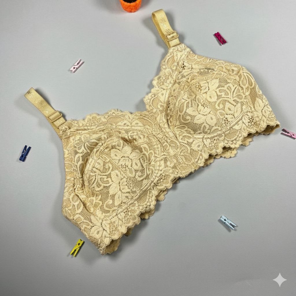 #123 - Premium Lace Bra Wire-Free Non-Padded