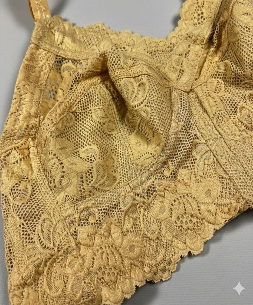 #117 - Wire-Free Non-Padded Wide-Band Lace Bra