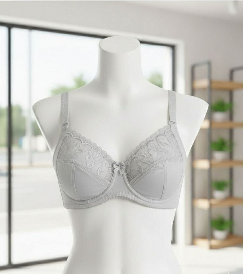 #218 -Premium Perlon Underwired Unpadded Lace Bra