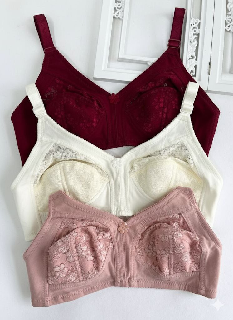 #122 - Premium cotton Lace Cup Wire-Free Non-Padded Bra