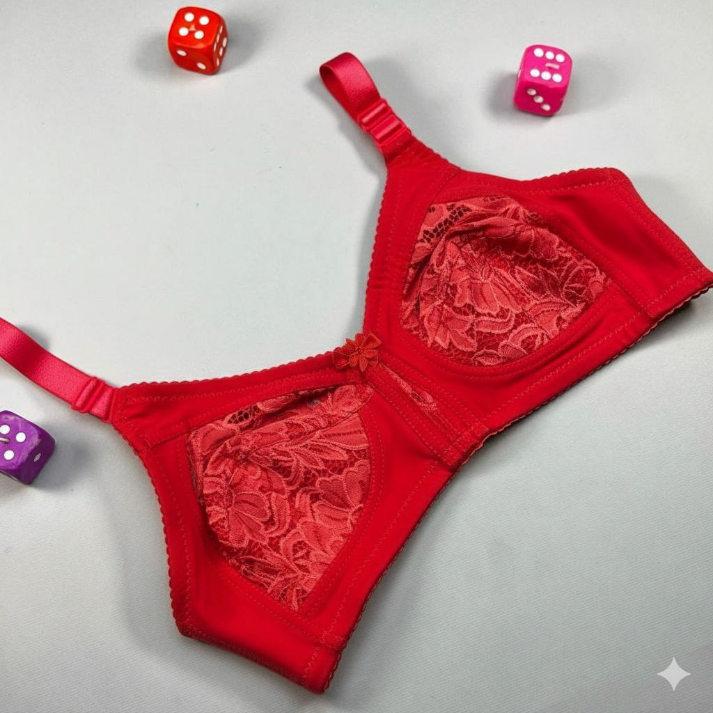 #122 - Premium cotton Lace Cup Wire-Free Non-Padded Bra