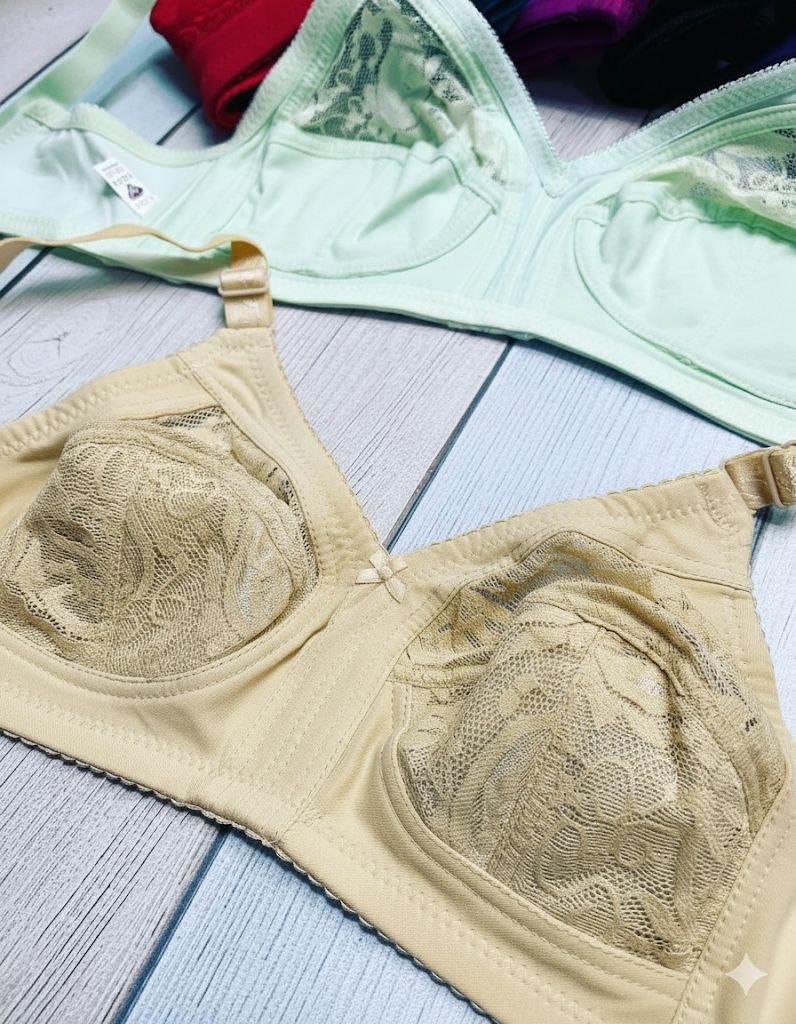 #122 - Premium cotton Lace Cup Wire-Free Non-Padded Bra