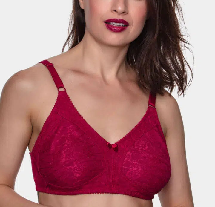 #101 -Lace Minimizer Wire-Free Bra Unpadded Full Coverage