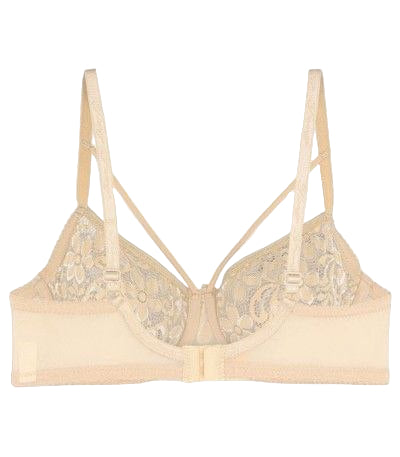 #219 - Strappy Floral Dentelle Lace Underwired Unlined Bra