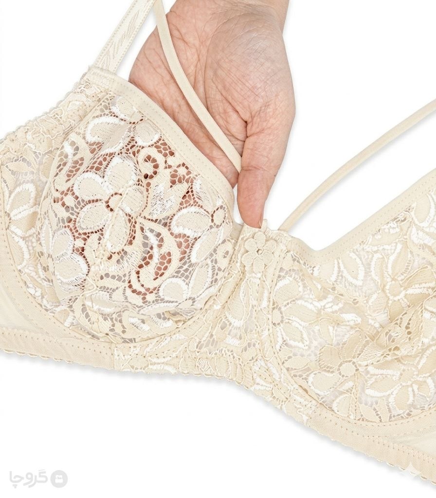 #219 - Strappy Floral Dentelle Lace Underwired Unlined Bra