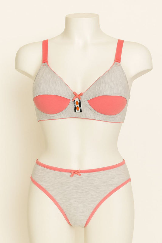 #308 - Cotton Wire-Free Non-Padded Bra Set