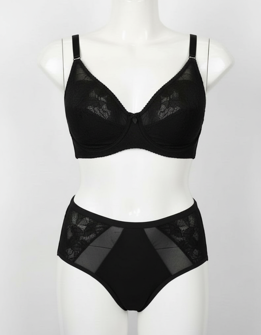 Black Lace Lingerie Set - Clean Version 2